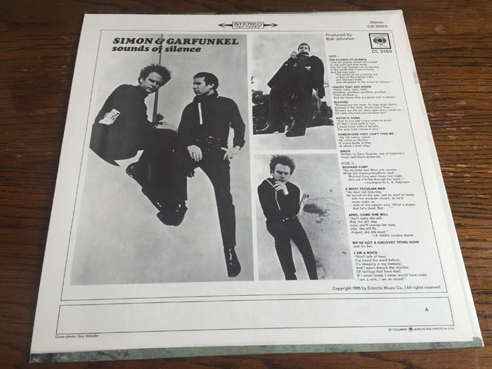 Simon & Garfunkel ‎- Sounds Of Silence - Columbia ‎- CS 9269 [Photo 2]