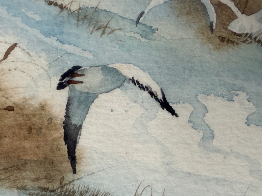 Just Added - John Yato (B. 1950, American) Original Watercolor Coastal Painting On Paper 14 X 10 Framed 20 X 16 [Photo 6]