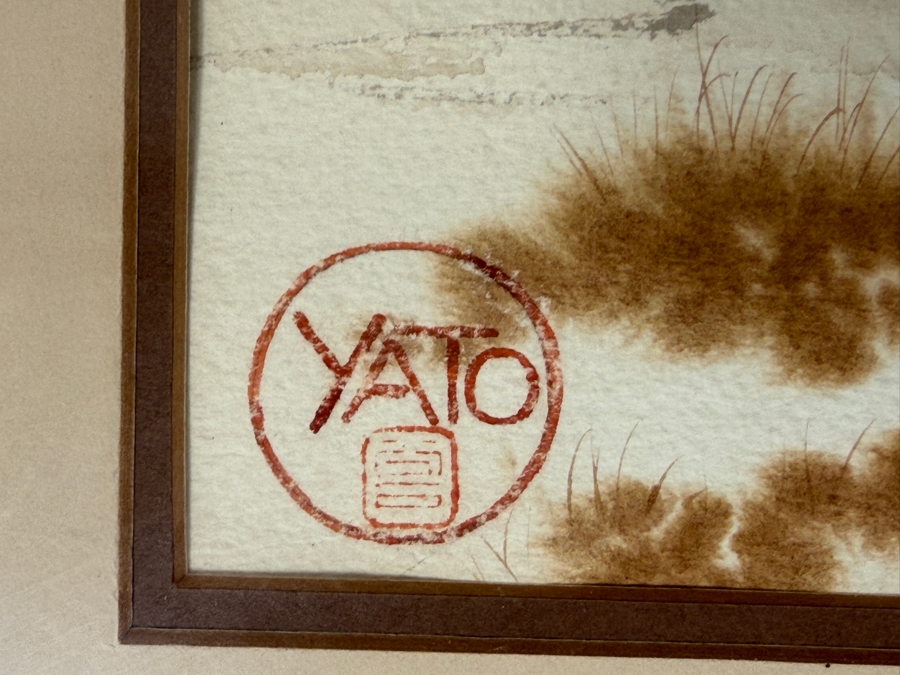 Just Added - John Yato (B. 1950, American) Original Watercolor Coastal Painting On Paper 14 X 10 Framed 20 X 16 [Photo 4]