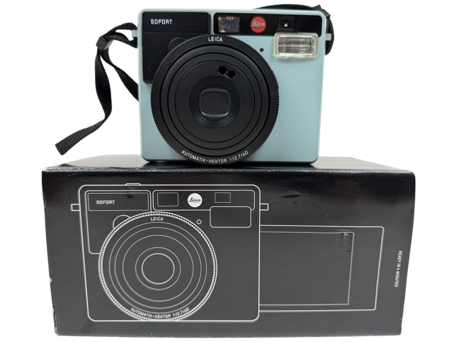 Leica Sofort Instant Camera In Light Blue With Black Strap And Box (HA)