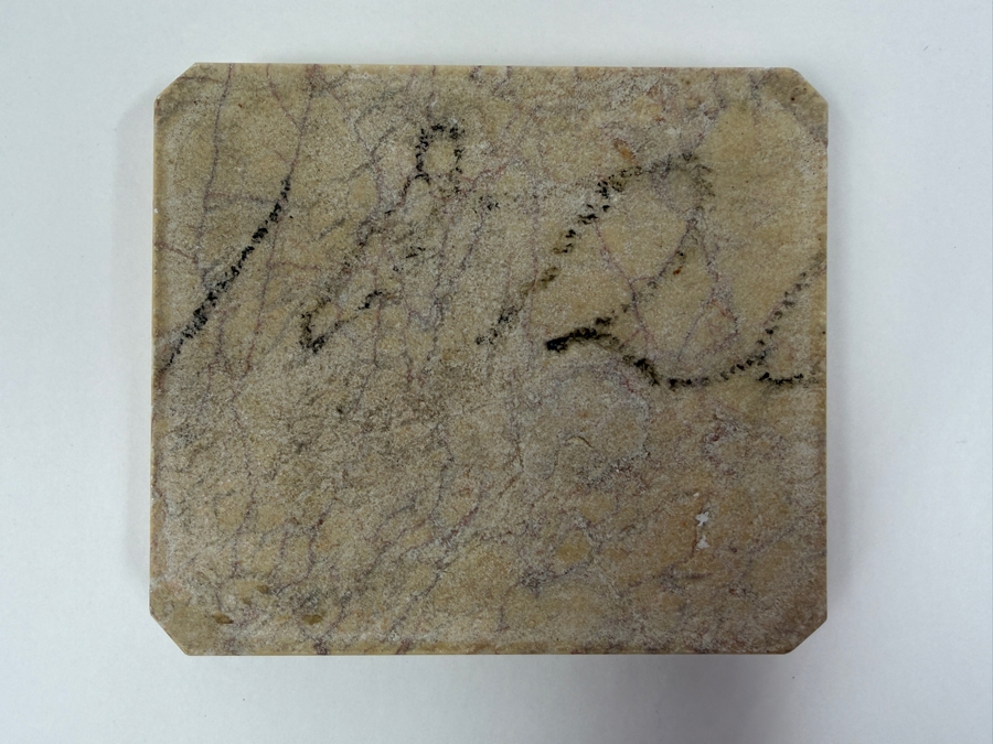 Vintage Marble Ashtray With Natural Veining 6' X 5.25' x 1' (HA) [Photo 4]