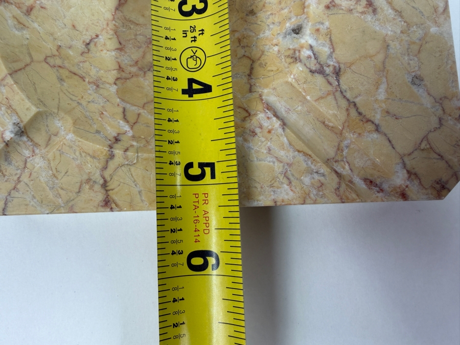 Vintage Marble Ashtray With Natural Veining 6' X 5.25' x 1' (HA) [Photo 6]