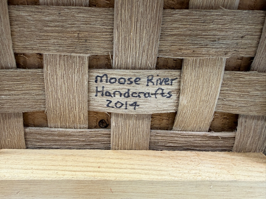 Rustic Handwoven Backpack By Moose River Handcrafts With Leather Straps And Bow 9.5'W X 18'H (HA) [Photo 6]