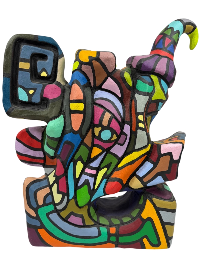 Santos Orellana (B. 1974, American) Original Handcrafted Hand Painted Ceramic Sculpture 'The Art Of Santos' Urban Pop Artwork 14'W X 5'D X 16'H Estimate $2,000-$3,000 [Photo 2]