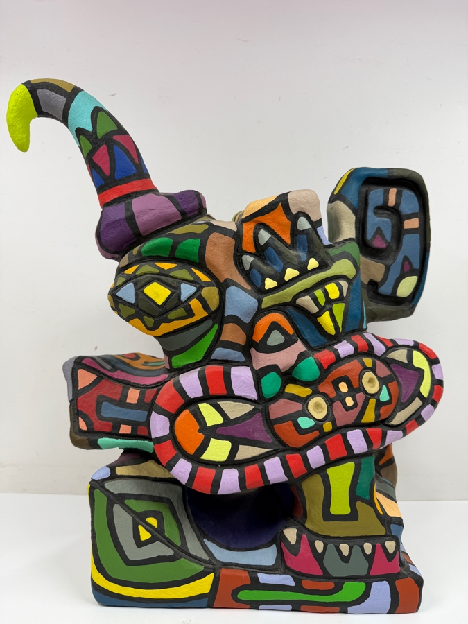 Santos Orellana (B. 1974, American) Original Handcrafted Hand Painted Ceramic Sculpture 'The Art Of Santos' Urban Pop Artwork 14'W X 5'D X 16'H Estimate $2,000-$3,000 [Photo 3]