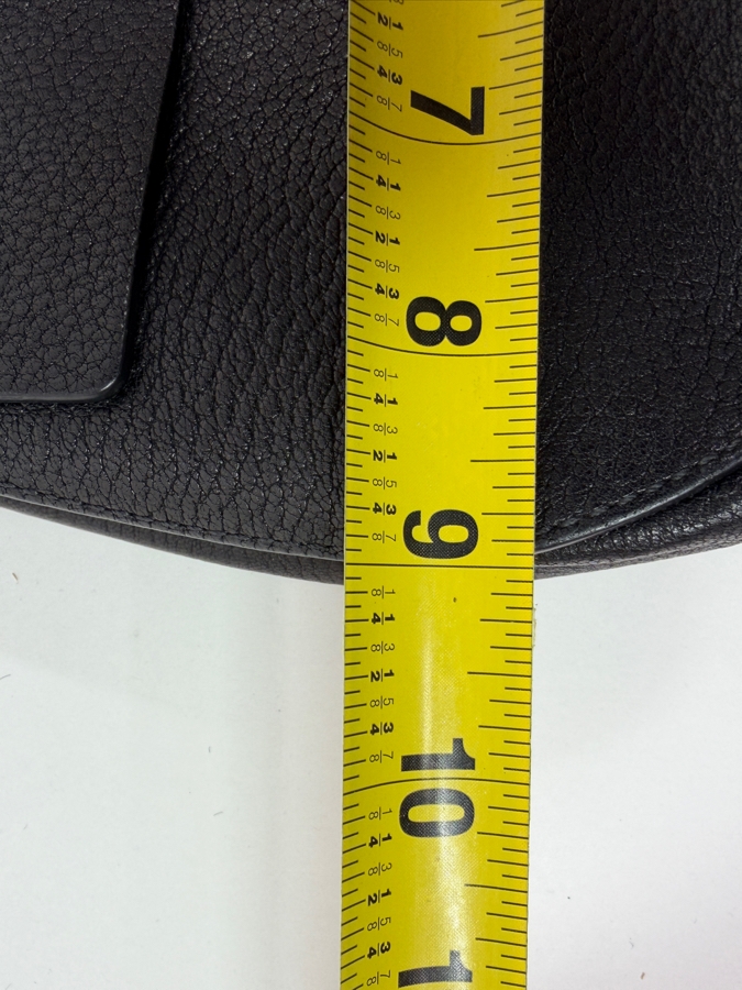 Chloe Authentic Black Pebbled Leather Shoulder Crossbody Bag With Gold Tone Chain Strap Turn Lock And Pin Closure Made In Italy 9'W X 8'H (HA) [Photo 8]