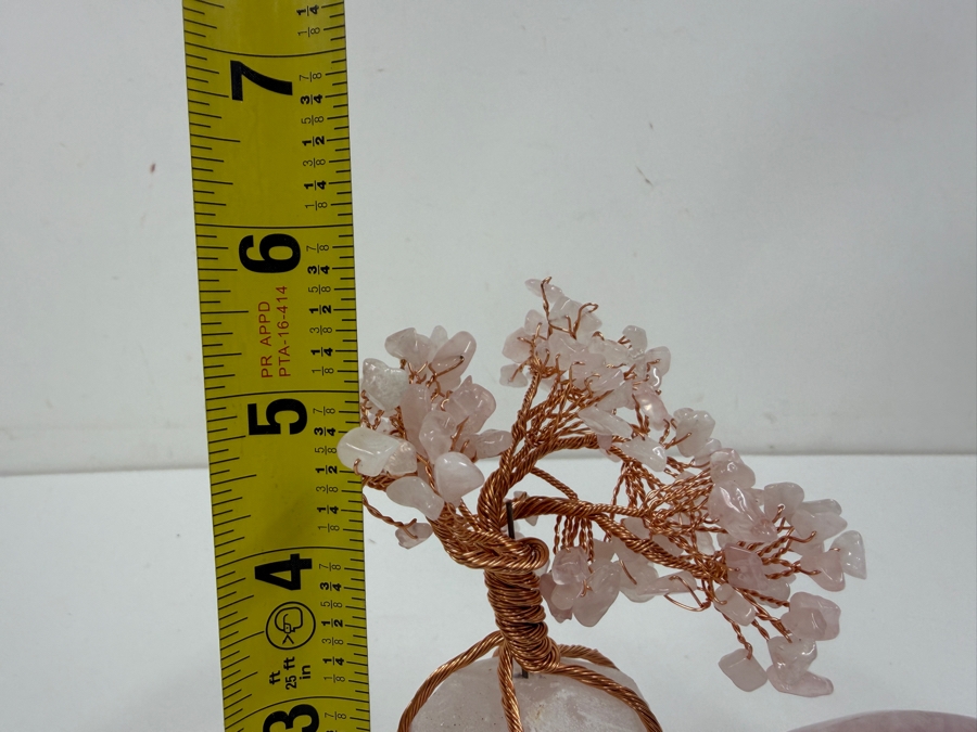 Rose Quartz Tree Of Life 6'H And Polished Rose Quartz Stones (HA) [Photo 5]