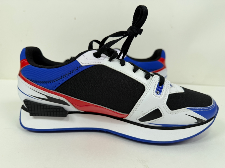 New Puma Mile Rider Sunny Getaway Platform Sneakers In White/Dazzling Blue Women's Size 8.5 (HA) [Photo 3]