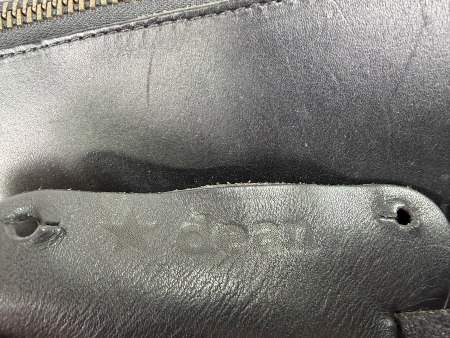 Dean Black Leather Duffle Bag 21'L Retails $550 (HA) [Photo 6]