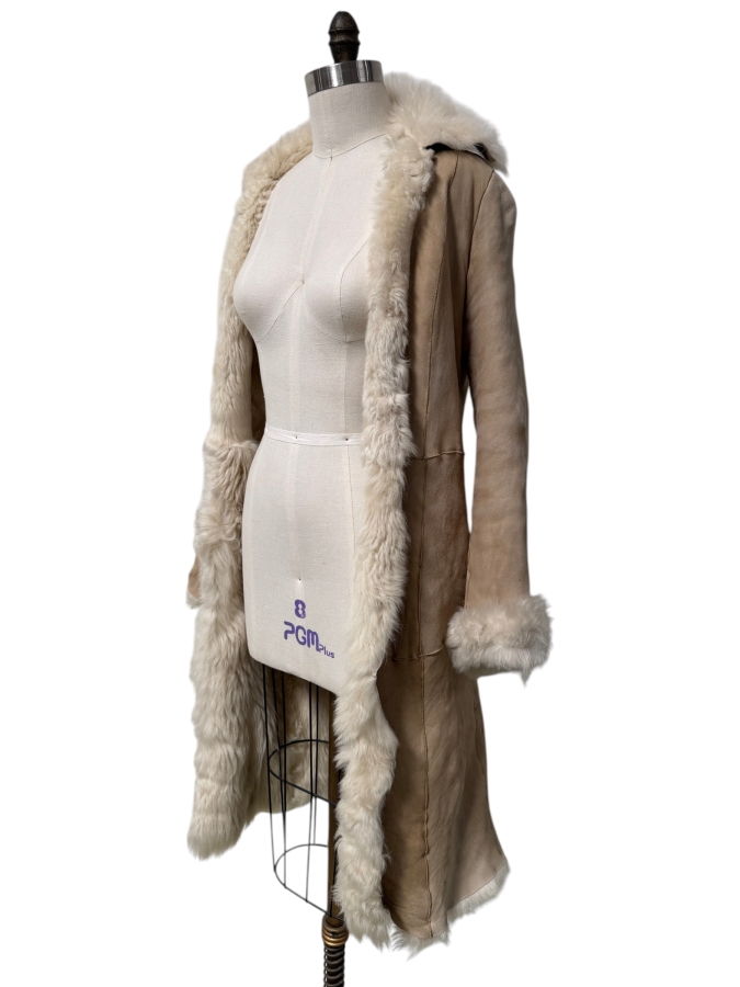 Barneys New York Italian Shearling Coat - See Photos for Condition Size 44 (X-Small) (HA)
