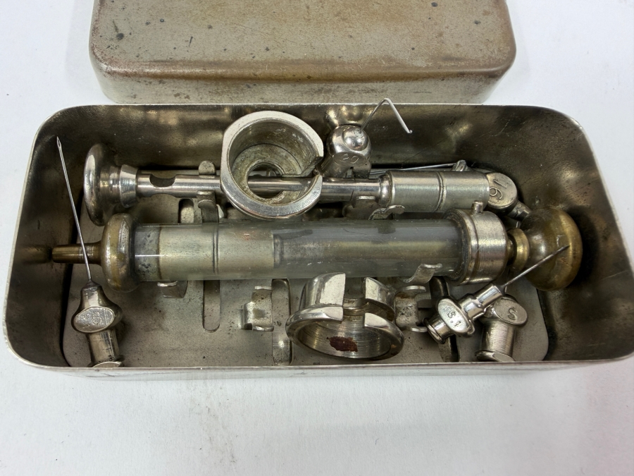 Just Added - Vintage 'Record' Brand German Glass And Metal Syringe Set [Photo 2]