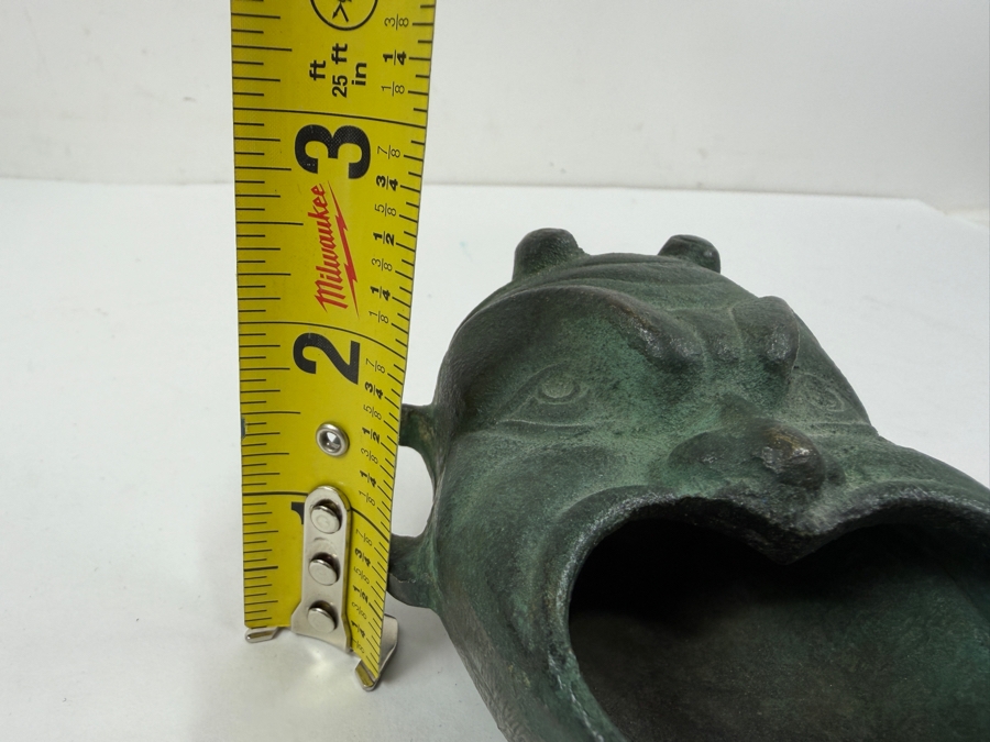 Just Added - Vintage Patinated Bronze Incense Burner Ashtray 4'W [Photo 7]