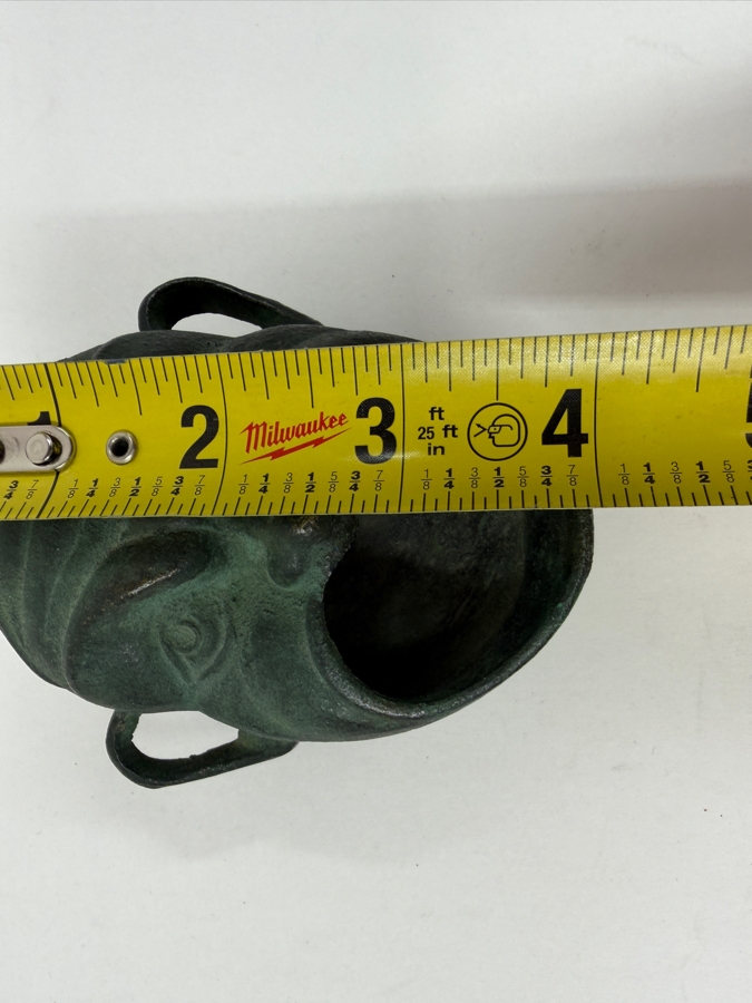 Just Added - Vintage Patinated Bronze Incense Burner Ashtray 4'W [Photo 6]