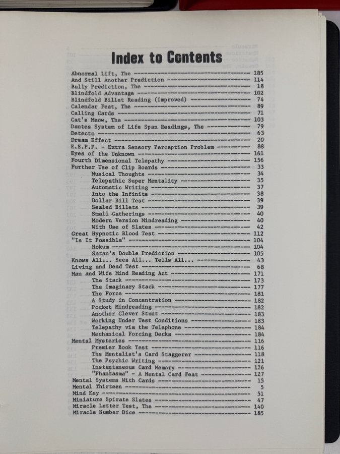 Just Added - (3) Vintage 1973/1977 The Encyclopedic Dictionary Of Mentalism Programs By Micky Hades International [Photo 5]