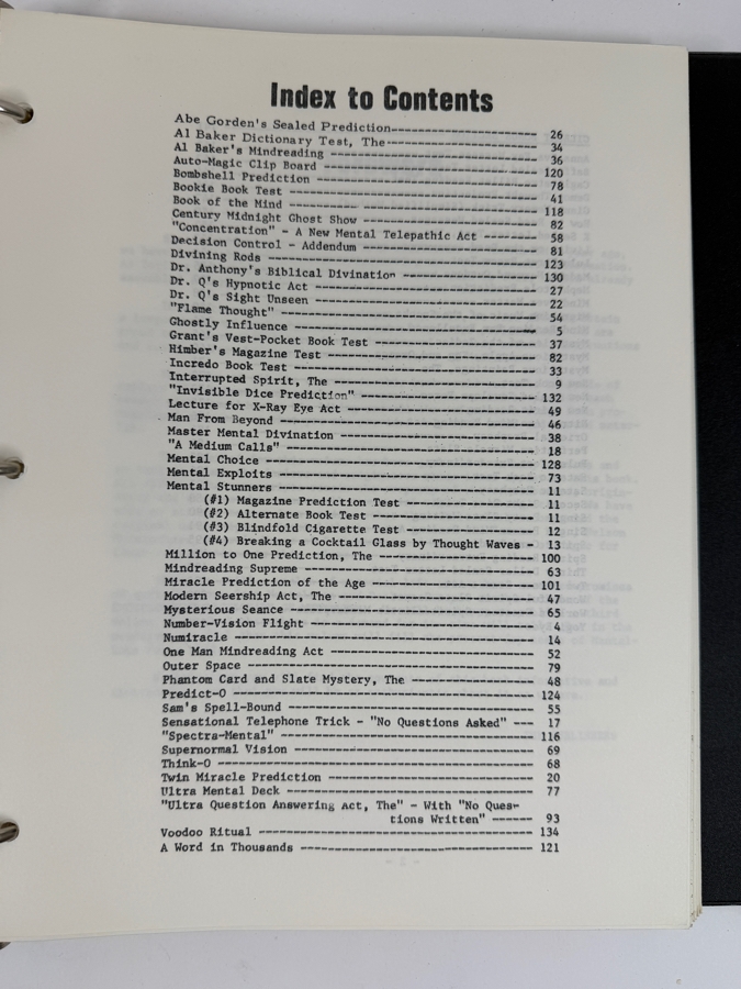 Just Added - (3) Vintage 1973/1977 The Encyclopedic Dictionary Of Mentalism Programs By Micky Hades International [Photo 10]