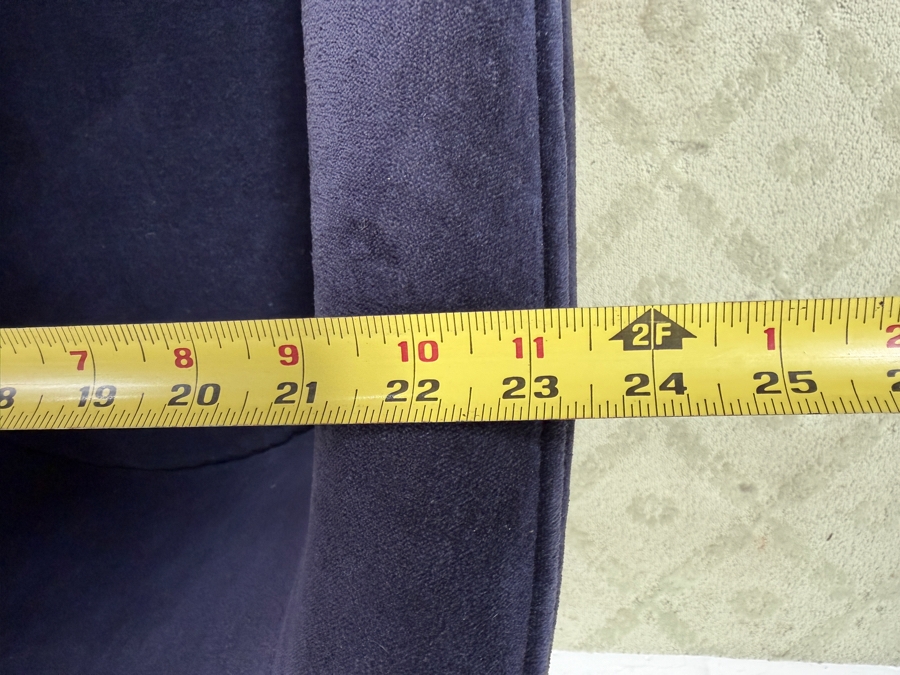 CB2 Viceroy Sapphire Blue Velvet Chair 23.5'W X 22'D X 29'H (HA) [Photo 9]