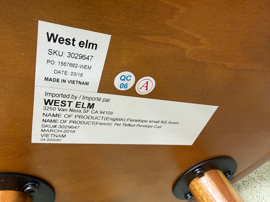 Pair Of West Elm Penelope Marble Topped Nightstands 18'W X 23'H Retails $800/Pair (HA) [Photo 8]