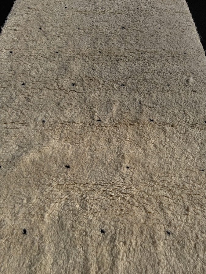 KM Feathered Dot Shag Wool Area Rug 5' X 8' Made In India (HA) [Photo 4]