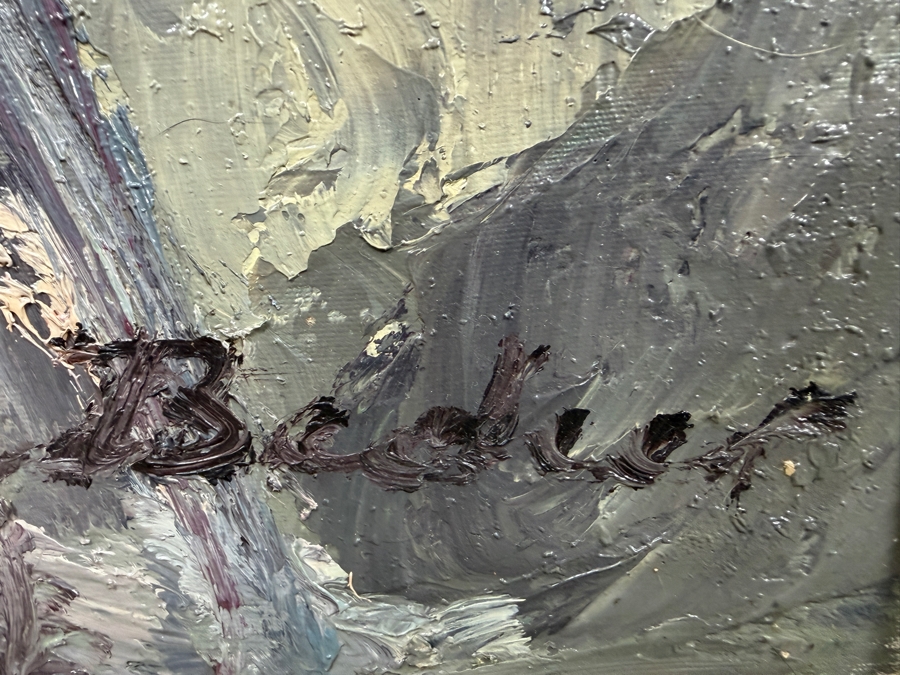 Hans Joseph Wilhelm Becker (1930-2013, German) Original French Impressionist Oil Painting On Canvas Of A Parisian Cityscape Artist Signature Illegible 32 X 28 Framed 39 X 35 (RSF) [Photo 10]