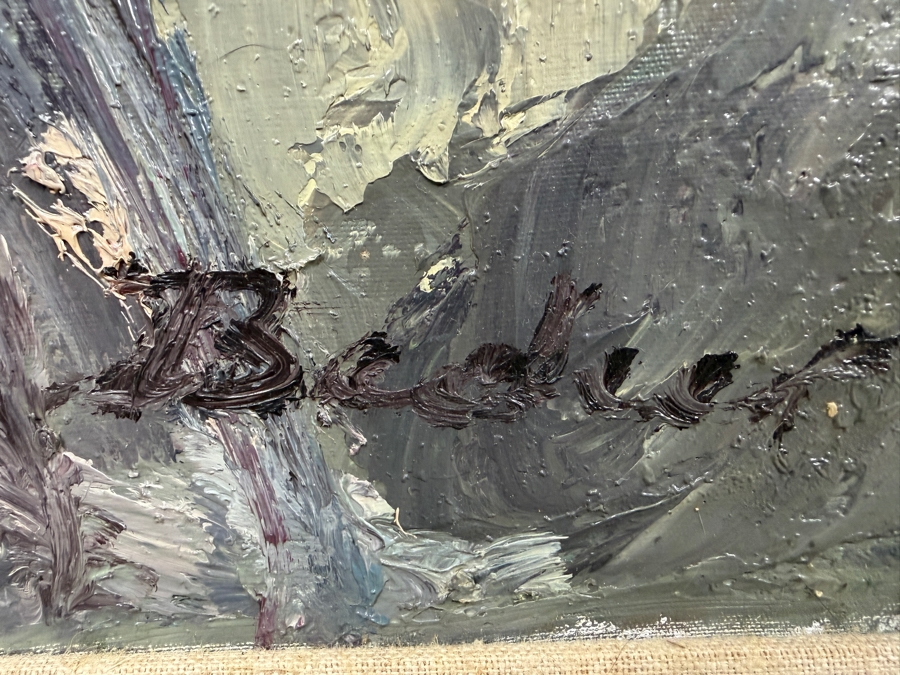 Hans Joseph Wilhelm Becker (1930-2013, German) Original French Impressionist Oil Painting On Canvas Of A Parisian Cityscape Artist Signature Illegible 32 X 28 Framed 39 X 35 (RSF) [Photo 9]