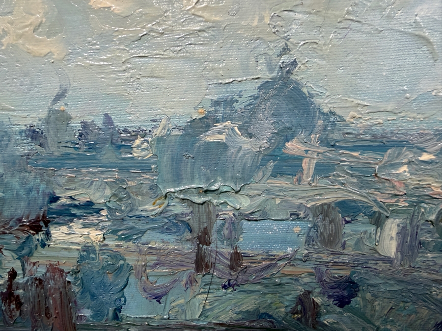 Hans Joseph Wilhelm Becker (1930-2013, German) Original French Impressionist Oil Painting On Canvas Of A Parisian Cityscape Artist Signature Illegible 32 X 28 Framed 39 X 35 (RSF) [Photo 8]