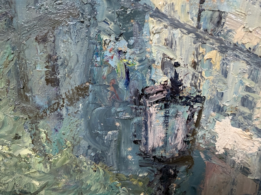 Hans Joseph Wilhelm Becker (1930-2013, German) Original French Impressionist Oil Painting On Canvas Of A Parisian Cityscape Artist Signature Illegible 32 X 28 Framed 39 X 35 (RSF) [Photo 7]