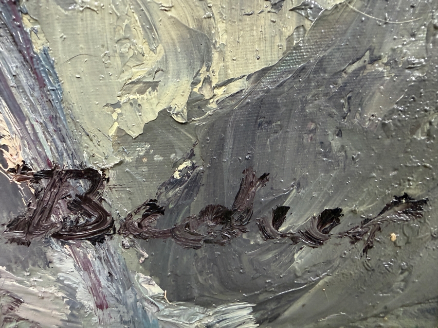 Hans Joseph Wilhelm Becker (1930-2013, German) Original French Impressionist Oil Painting On Canvas Of A Parisian Cityscape Artist Signature Illegible 32 X 28 Framed 39 X 35 (RSF) [Photo 11]