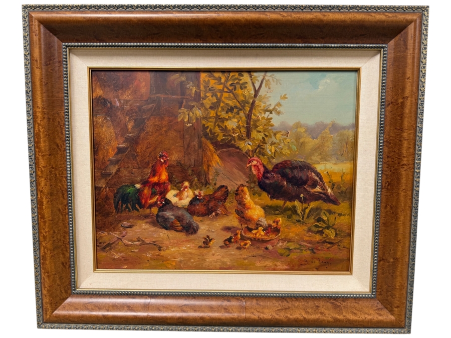 Bernhard De Jong (B. 1950, Dutch) Original Painting On Board 19.5 X 15.5 Framed 27 X 23 Retailed $2,500 (RSF) [Photo 2]