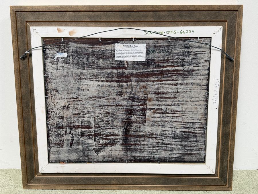 Bernhard De Jong (B. 1950, Dutch) Original Painting On Board 19.5 X 15.5 Framed 27 X 23 Retailed $2,500 (RSF) [Photo 10]