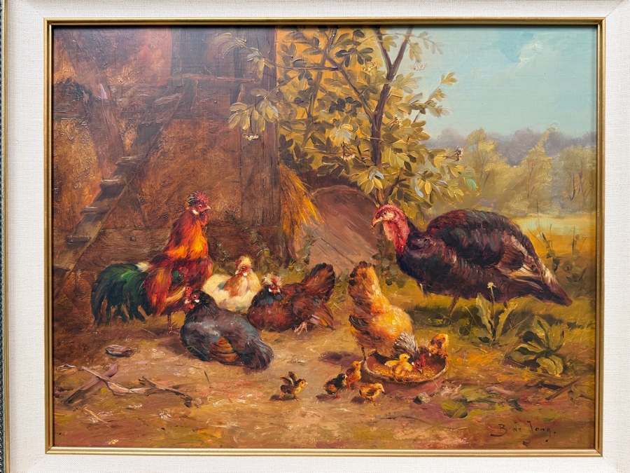 Bernhard De Jong (B. 1950, Dutch) Original Painting On Board 19.5 X 15.5 Framed 27 X 23 Retailed $2,500 (RSF)