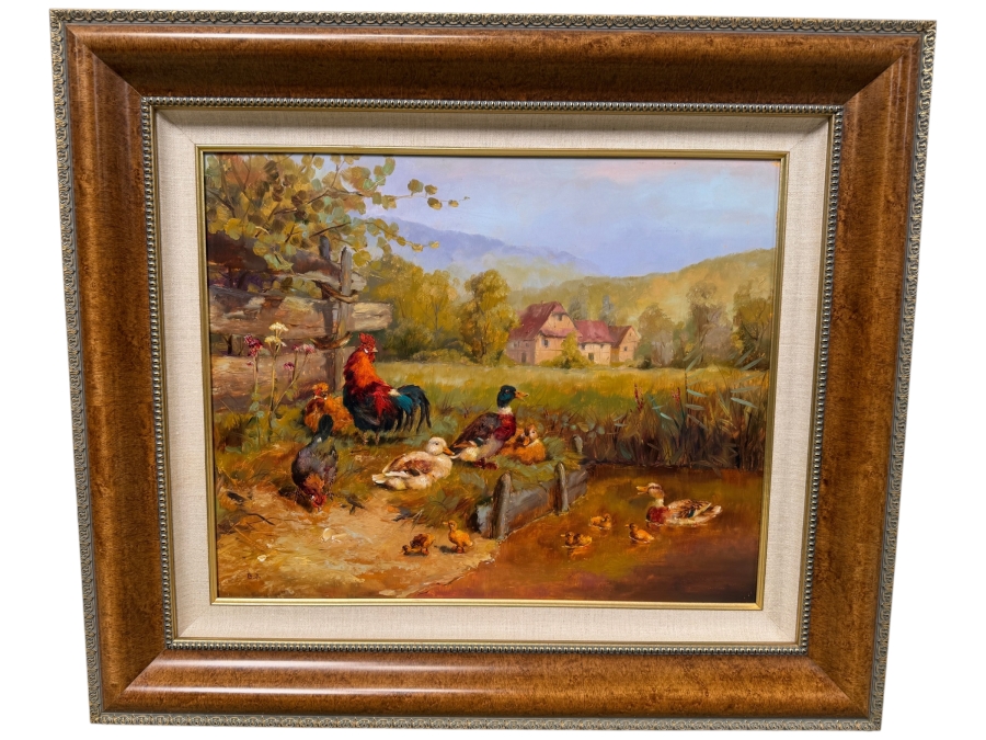 Bernhard De Jong (B. 1950, Dutch) Original Painting On Board 19.5 X 15.5 Framed 27 X 23 Retailed $2,500 (RSF) [Photo 2]