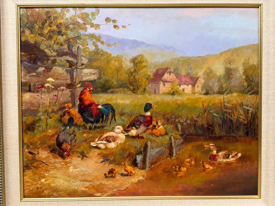 Bernhard De Jong (B. 1950, Dutch) Original Painting On Board 19.5 X 15.5 Framed 27 X 23 Retailed $2,500 (RSF)