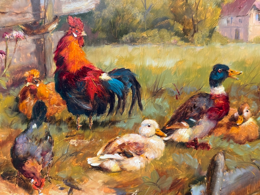 Bernhard De Jong (B. 1950, Dutch) Original Painting On Board 19.5 X 15.5 Framed 27 X 23 Retailed $2,500 (RSF) [Photo 5]