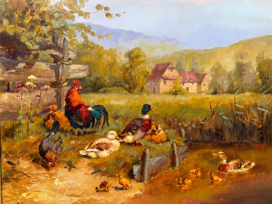 Bernhard De Jong (B. 1950, Dutch) Original Painting On Board 19.5 X 15.5 Framed 27 X 23 Retailed $2,500 (RSF) [Photo 4]