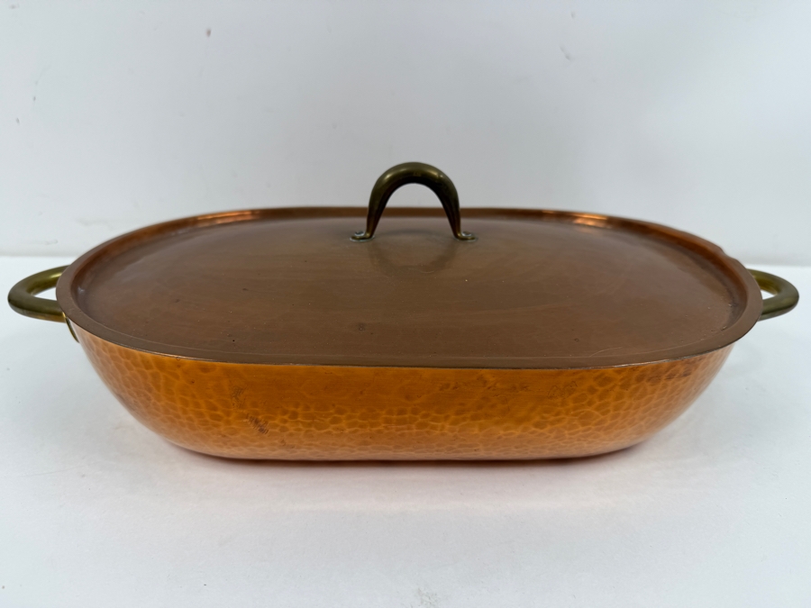 Karl Raichle, Meersburg Hand Wrought Copper Pot With Lid Made In Germany 16W X 8D X 4.5H (RSF) [Photo 2]