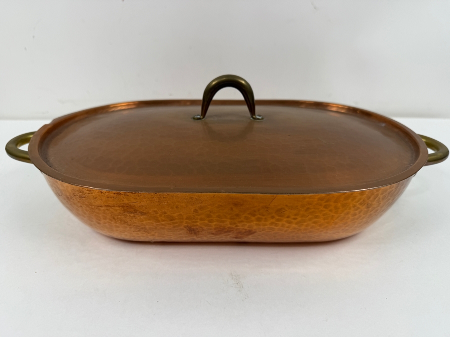 Karl Raichle, Meersburg Hand Wrought Copper Pot With Lid Made In Germany 16W X 8D X 4.5H (RSF) [Photo 5]