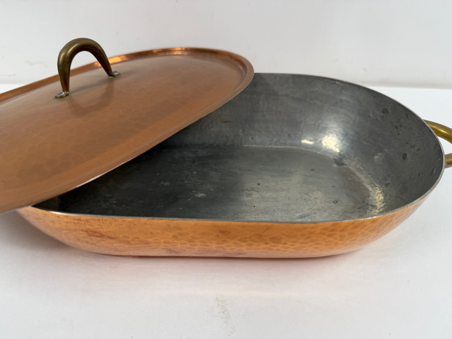 Karl Raichle, Meersburg Hand Wrought Copper Pot With Lid Made In Germany 16W X 8D X 4.5H (RSF) [Photo 6]