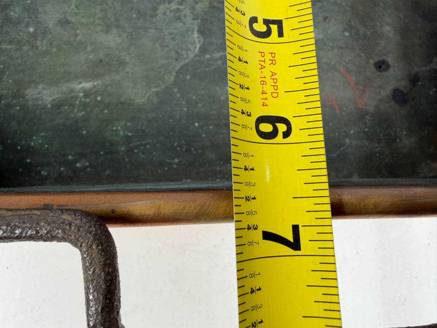 Antique French Copper Fish Poacher Kettel Poissonniere With Wrought Iron Handle 17W X 7D X 4H (RSF) [Photo 12]