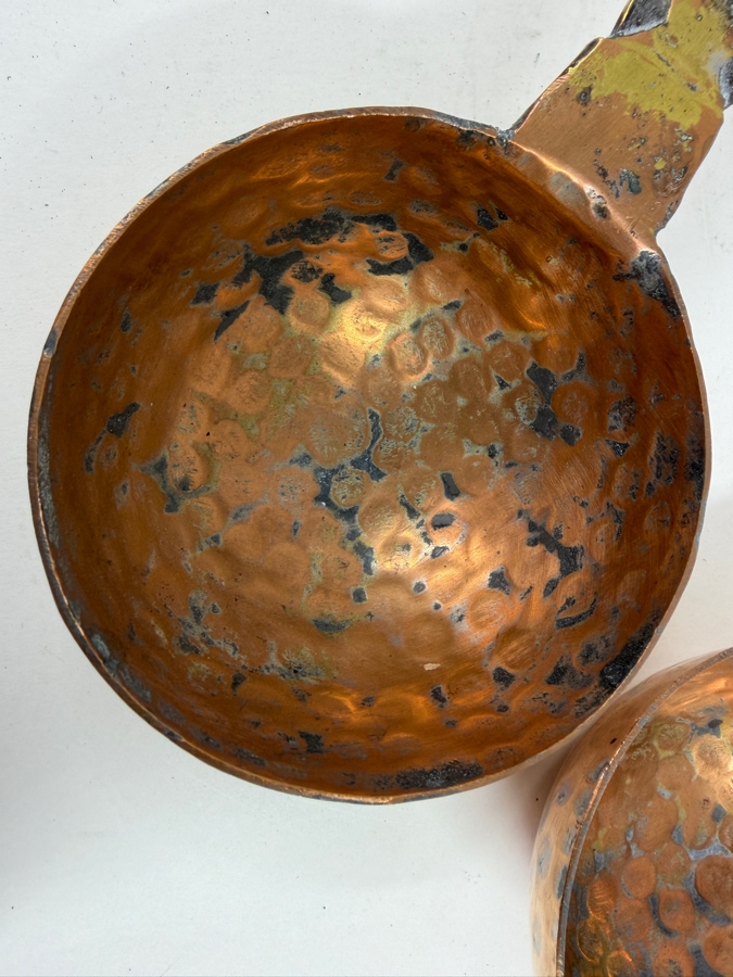 Pair Of Vintage Hand Wrought Copper Ladles 16L (RSF) [Photo 2]