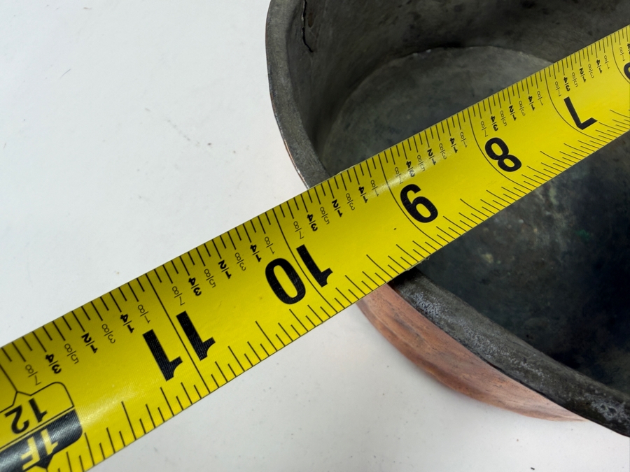 Antique Hand Wrought Copper Pot With Handles 9.5W X 4H (RSF) [Photo 9]