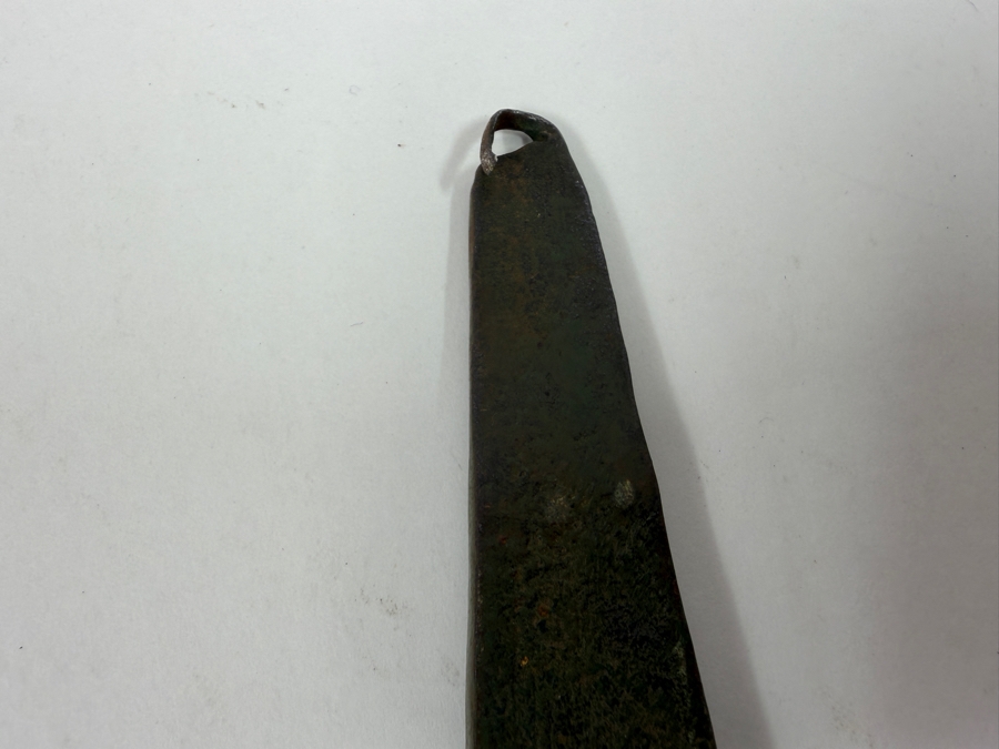 Antique Copper Pan With Wrought Iron Handle 10W X 21L X 3.75H (RSF) [Photo 10]
