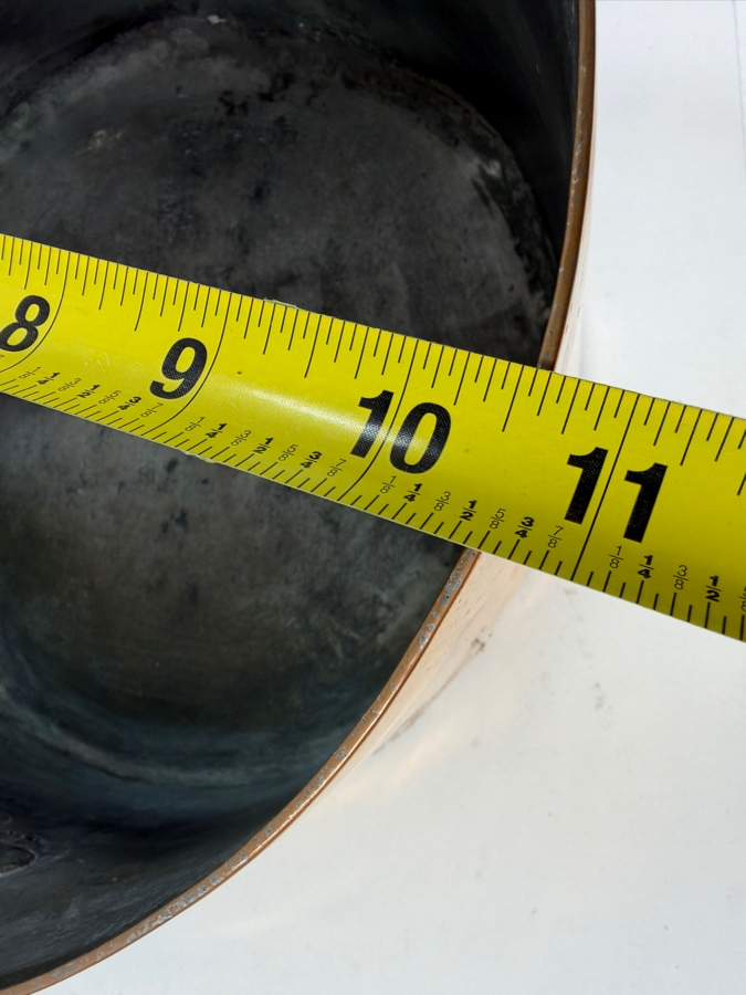Vintage French Hammered Copper Saucepan 10'W X 20'L (RSF) [Photo 14]