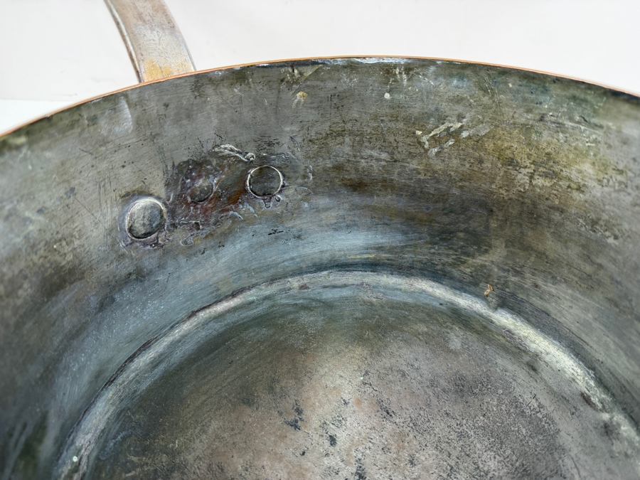 Vintage French Hammered Copper Saucepan 10'W X 20'L (RSF) [Photo 11]