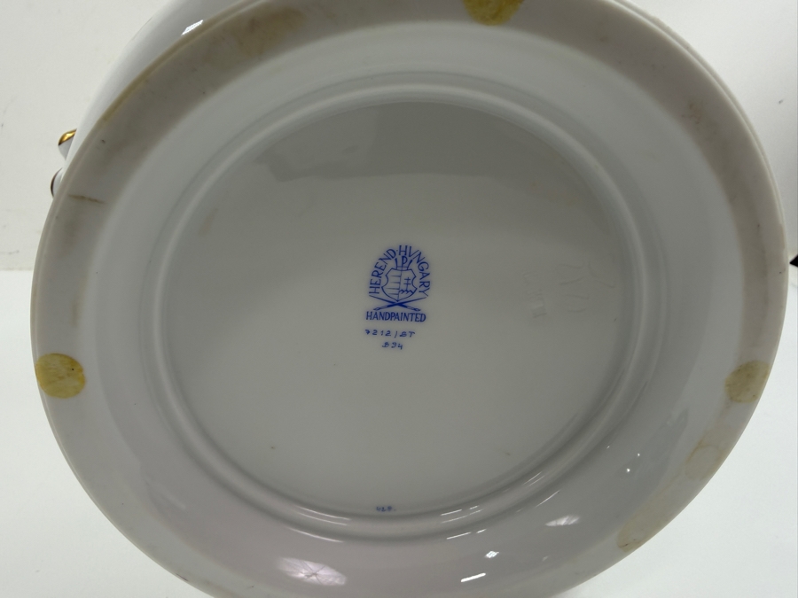 Herend Porcelain Cachepot With 24K Gold Rim 9'W X 6.75'H (RSF) [Photo 10]