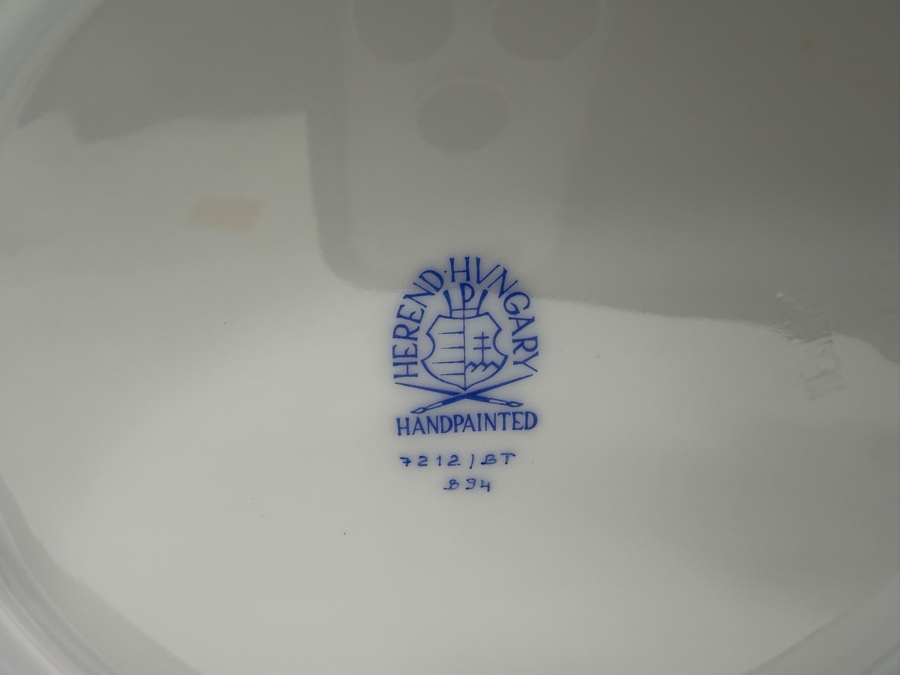 Herend Porcelain Cachepot With 24K Gold Rim 9'W X 6.75'H (RSF) [Photo 11]