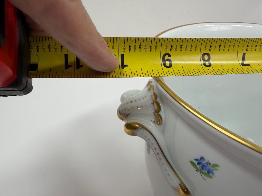 Herend Porcelain Cachepot With 24K Gold Rim 9'W X 6.75'H (RSF) [Photo 12]