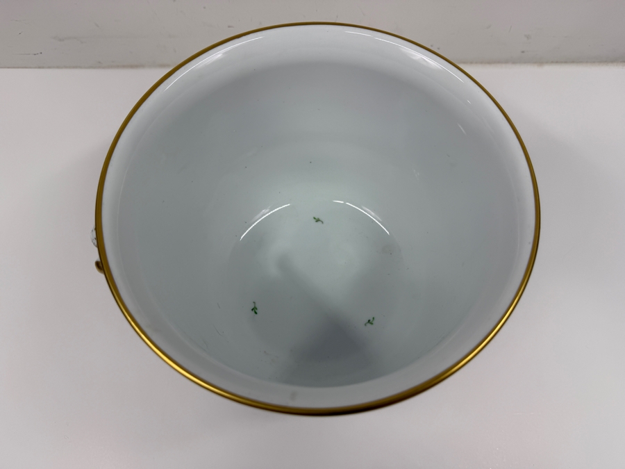 Herend Porcelain Cachepot With 24K Gold Rim 9'W X 6.75'H (RSF) [Photo 8]