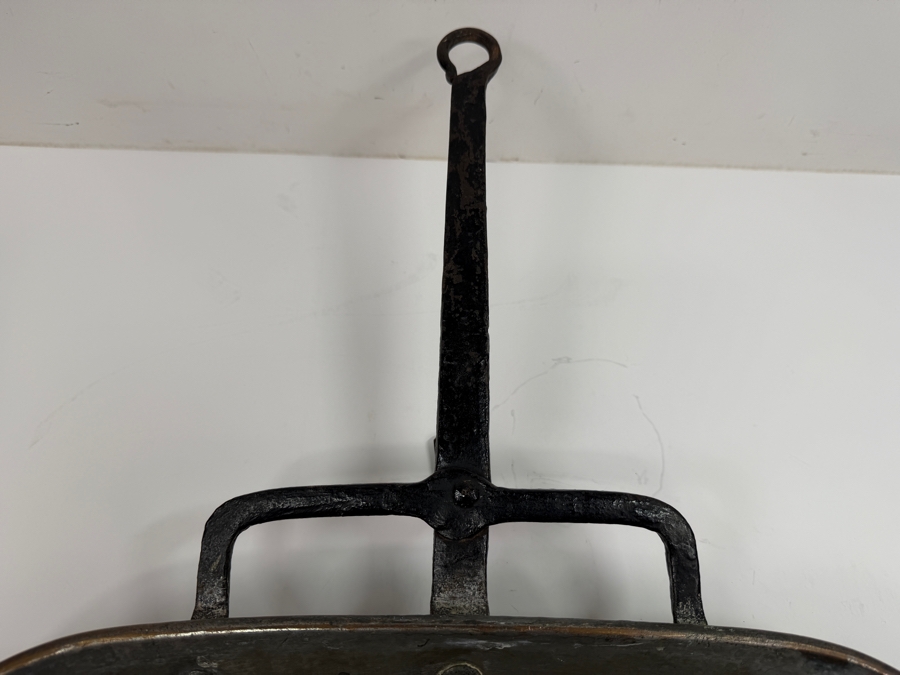 Antique French Copper Lechefrite Dripping Pan With Wrought Iron Handle 17'W X 21'L X 3'H (RSF) [Photo 7]