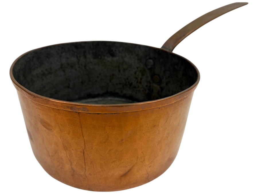 Antique Copper Pot 9W X 18.5L X 4.75H (RSF)