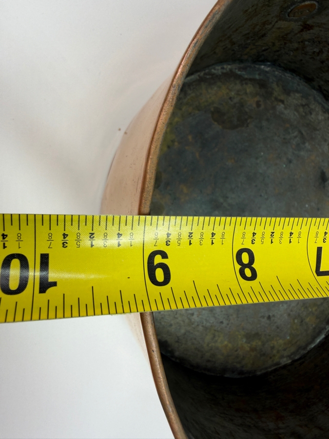Antique Copper Pot 9W X 18.5L X 4.75H (RSF) [Photo 9]
